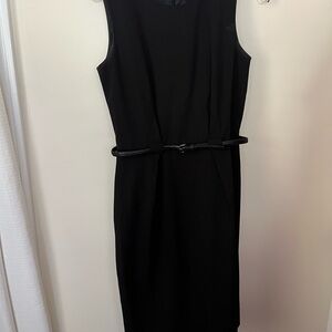 Calvin Klein Black Sheath Midi Dress